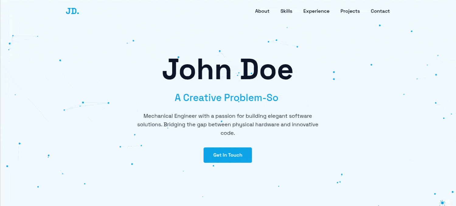 Animated portfolio preview